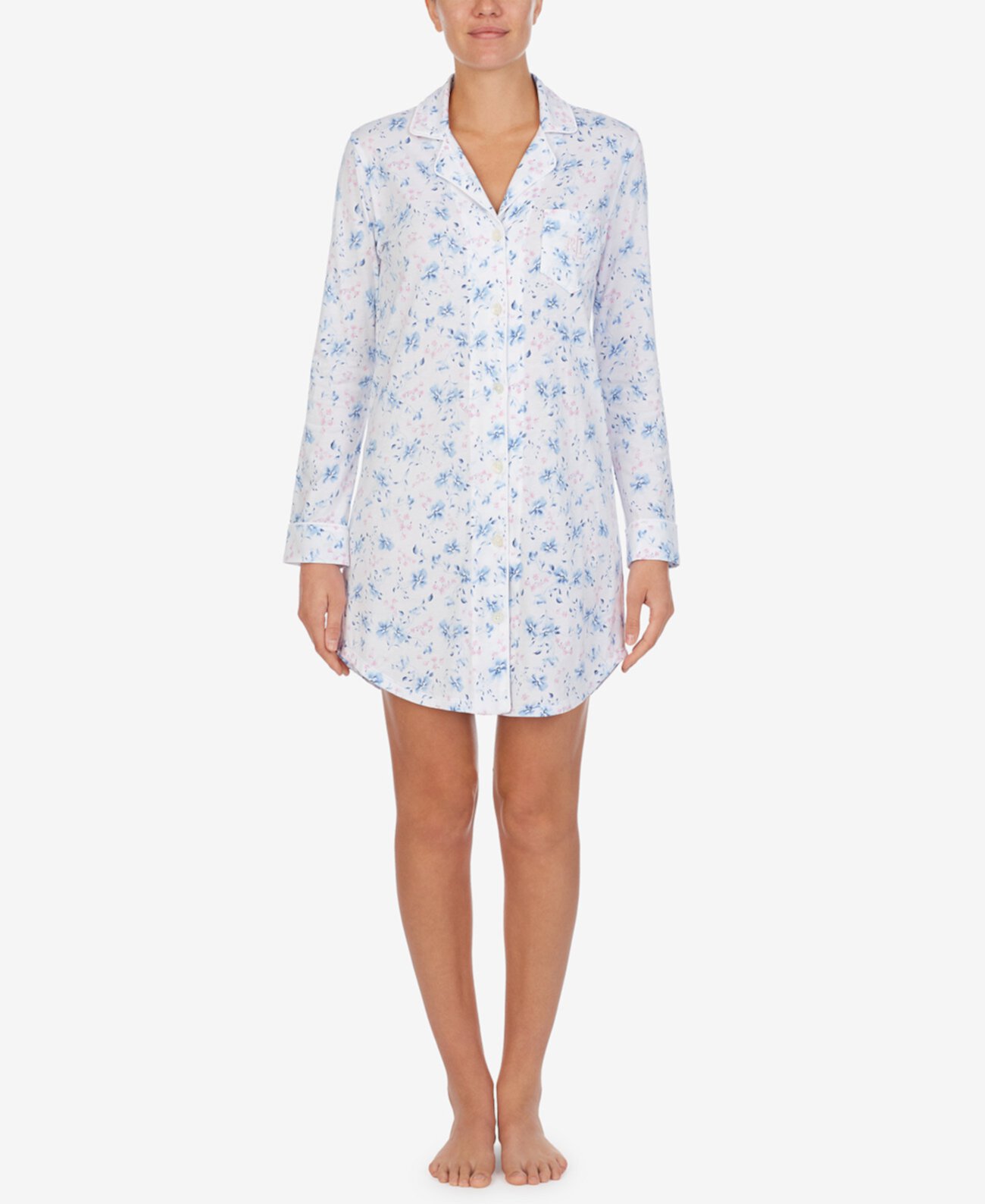 Вязаная рубашка для сна с цветочным принтом Ralph Lauren