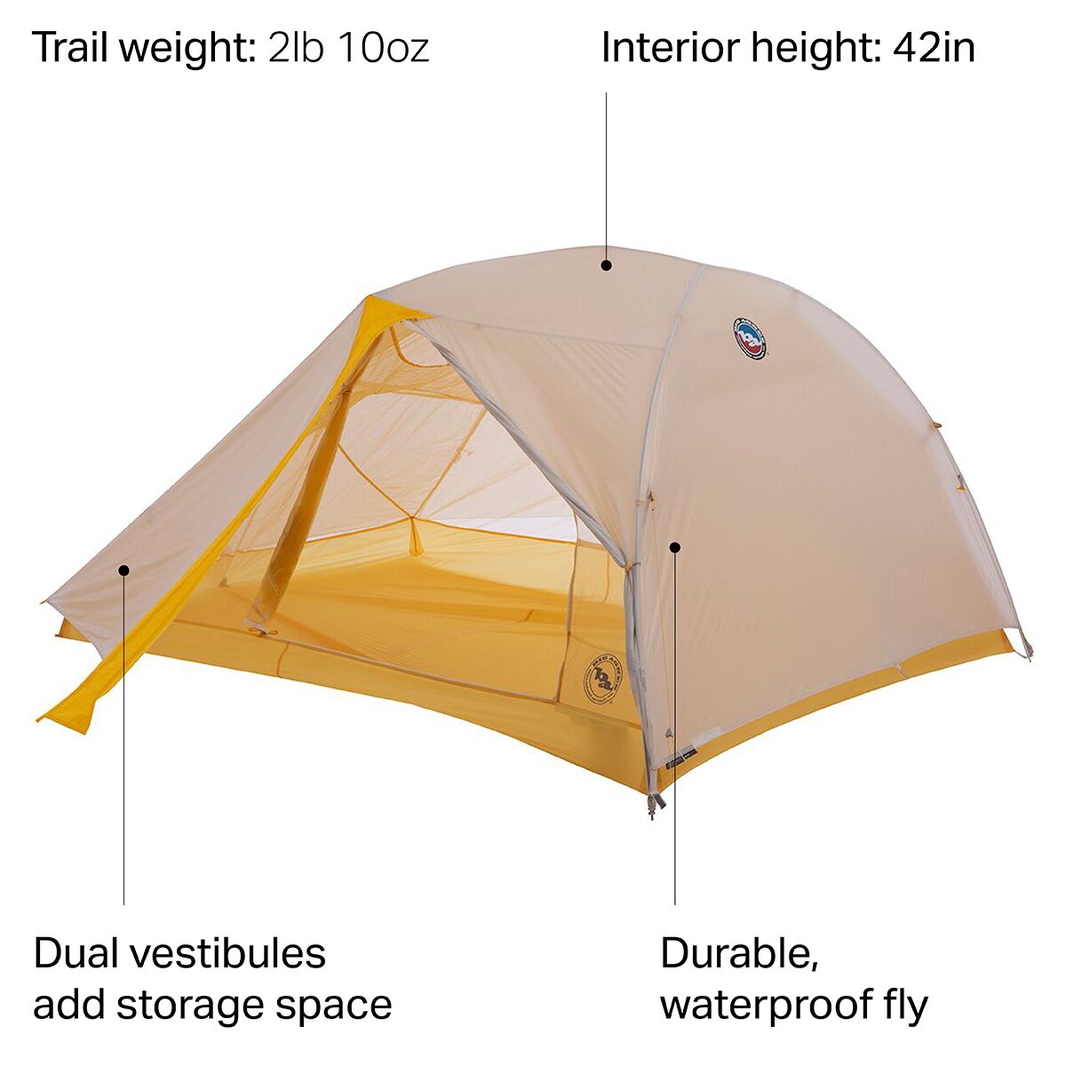 Палатка Tiger Wall UL3: Туристическая для 3 человек, 3 сезона, легкая, 1.2 кг Big Agnes