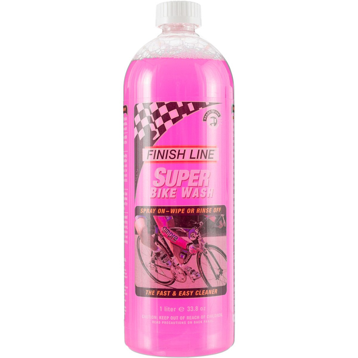 Моющее средство Super Bike Wash для велосипеда, 1 л (34 унции), Не токсично, распыляемое Finish Line