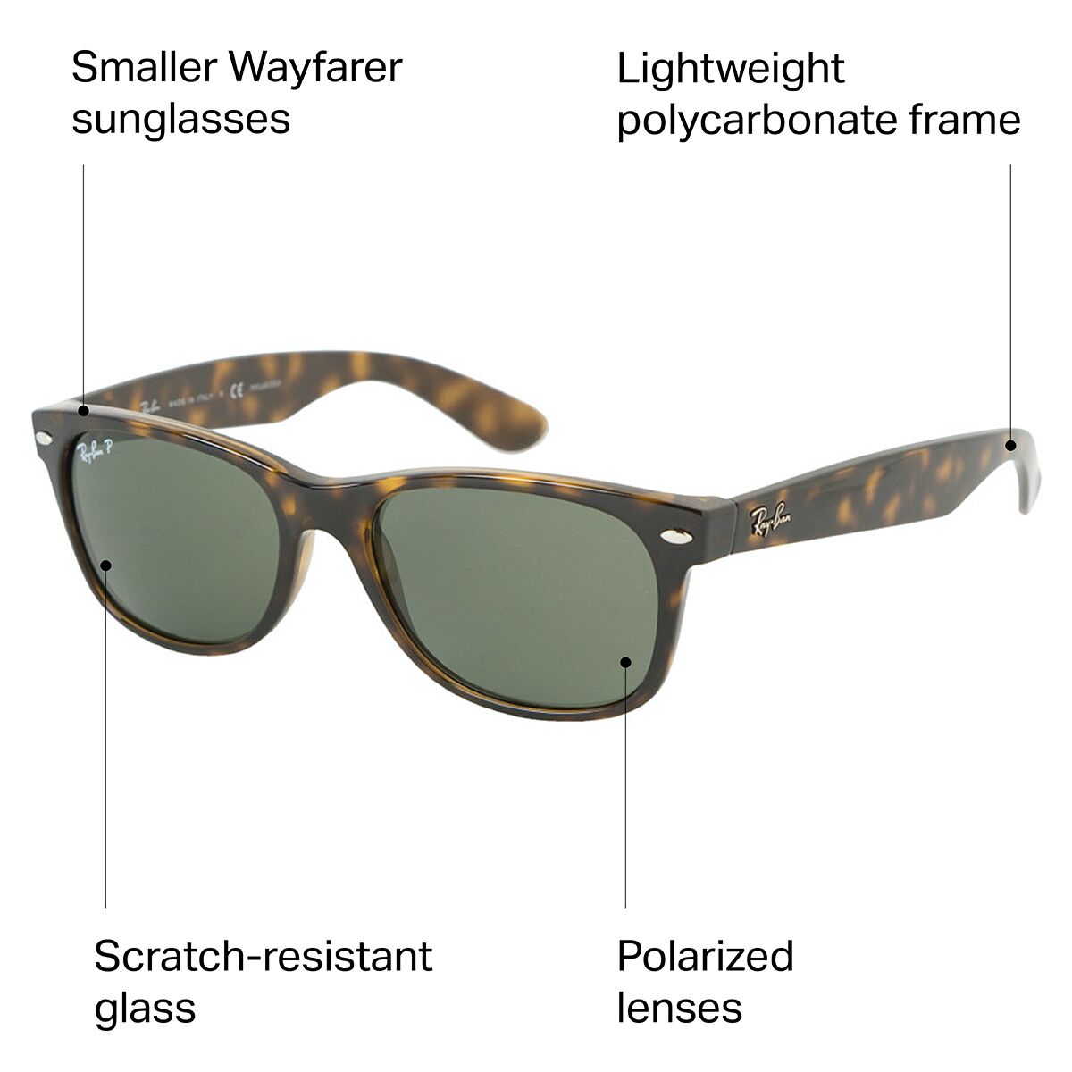 Поляризованные солнцезащитные очки Ray-Ban New Wayfarer Ray-Ban