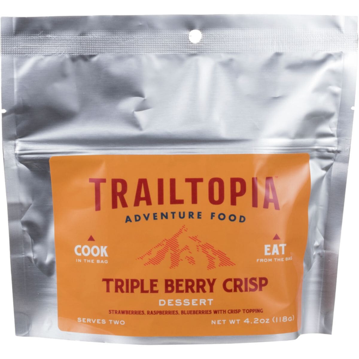 Крушащий ягодный десерт Triple Berry Crisp для кемпинга, с отдельным хрустящим topping Trailtopia