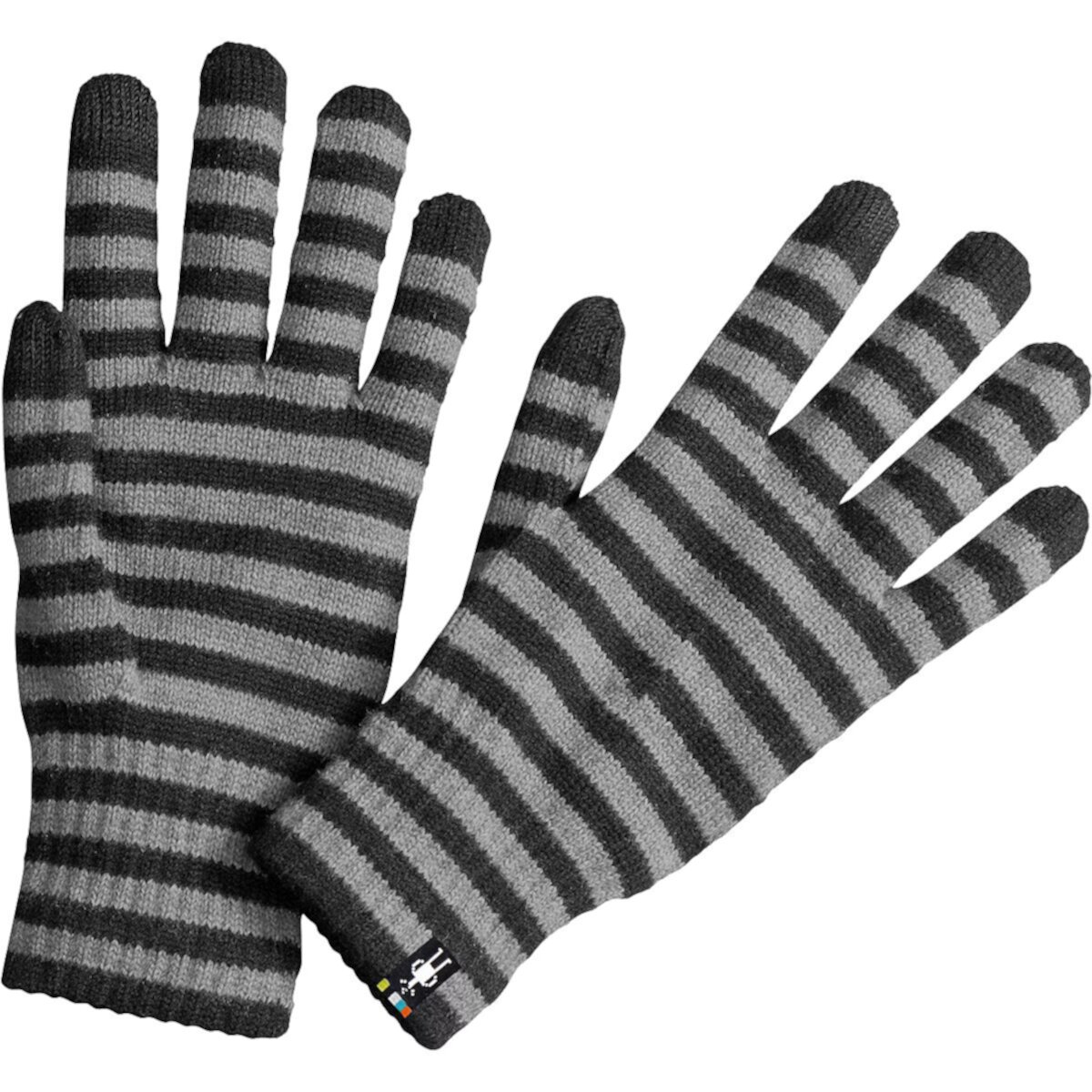 Полосатая подкладочная перчатка Smartwool