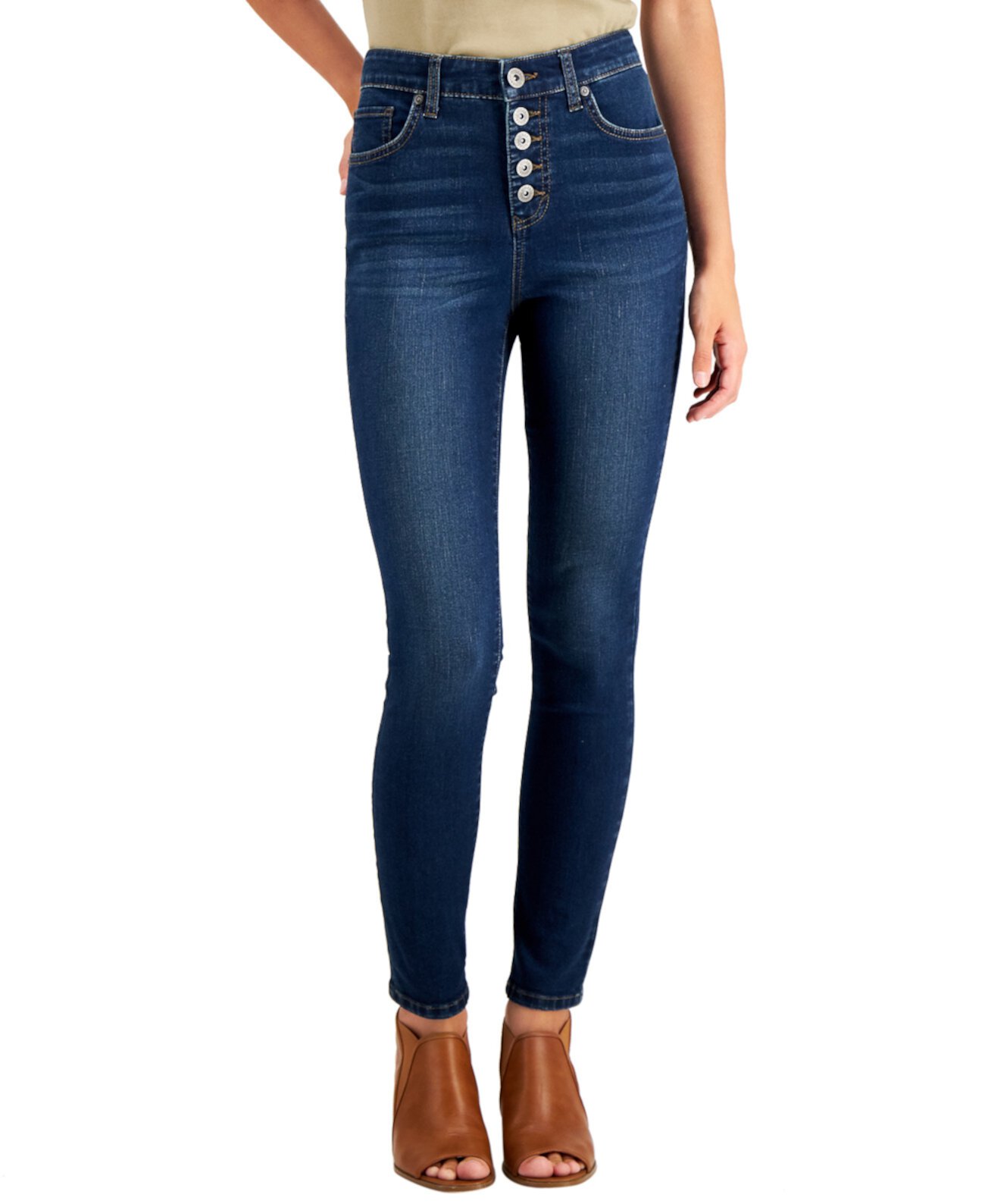 Button-Fly Skinny Ankle Jeans, Created for Macy's Style & Co