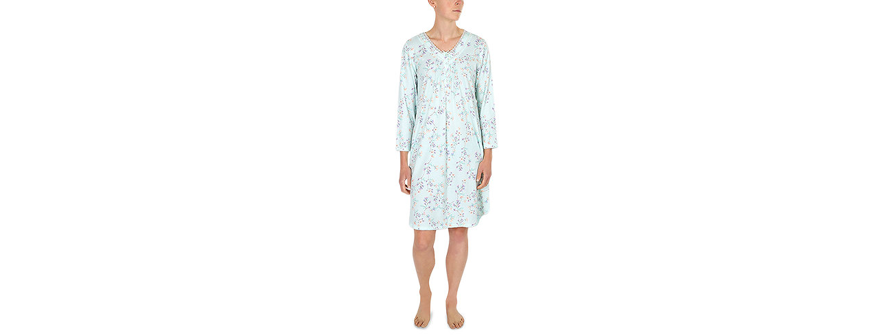 Plus Size Floral-Print Nightgown Miss Elaine