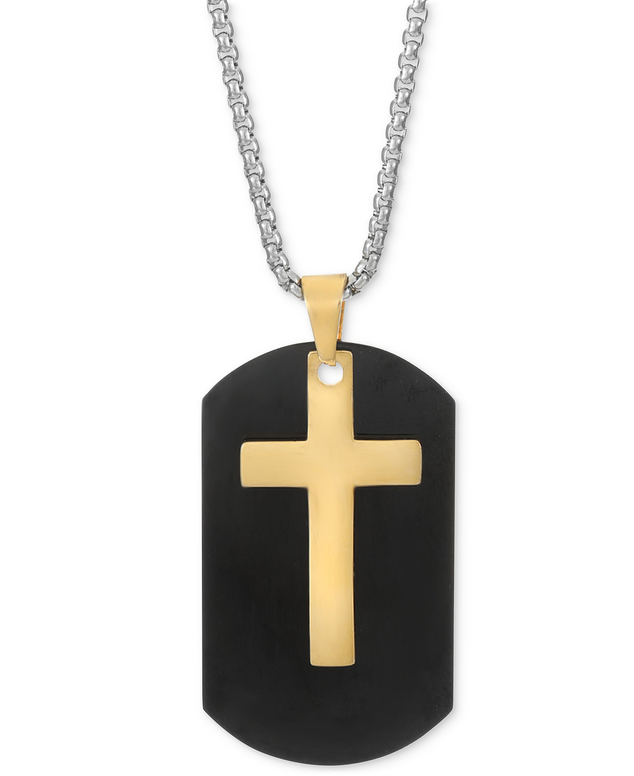 Мужское трехцветное ожерелье с подвеской в виде креста длиной 24 дюйма, созданное для Macy's INC International Concepts