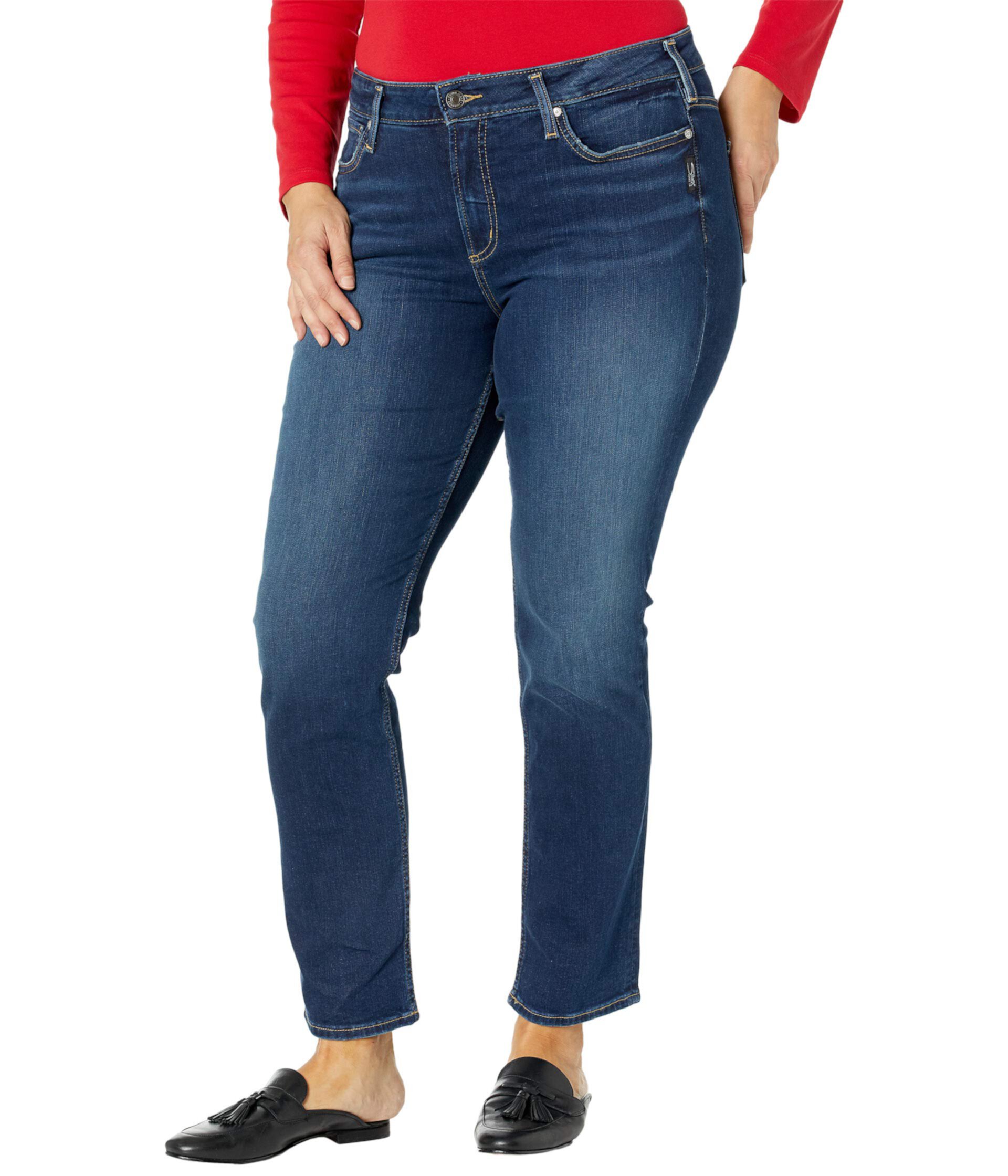 Джинсы Avery с пышными формами и прямыми штанинами больших размеров W94443EPX495 Silver Jeans Co.