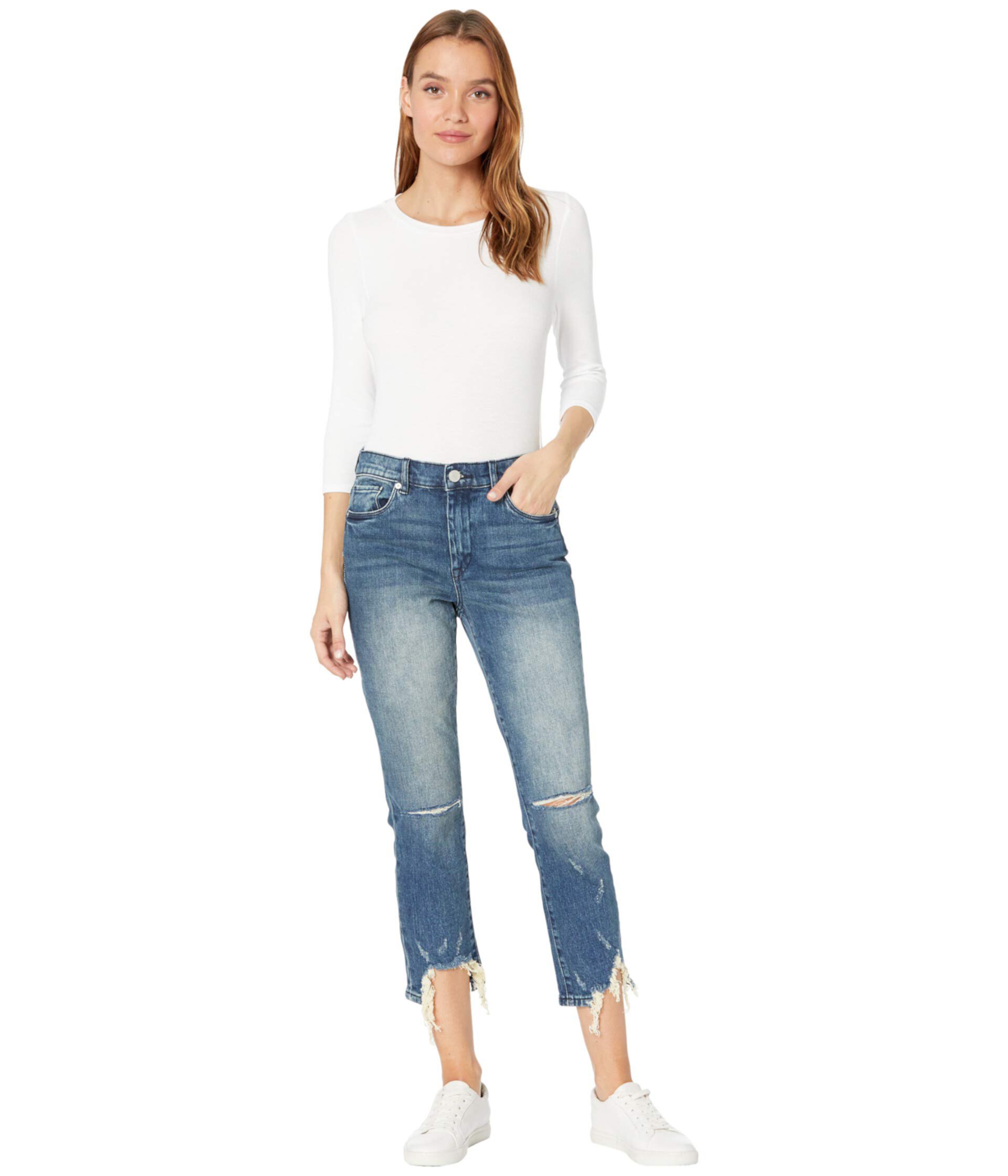 Укороченные джинсы скинни среднего размера с необработанным краем Madison с высокой посадкой в цвете My Type Blank NYC