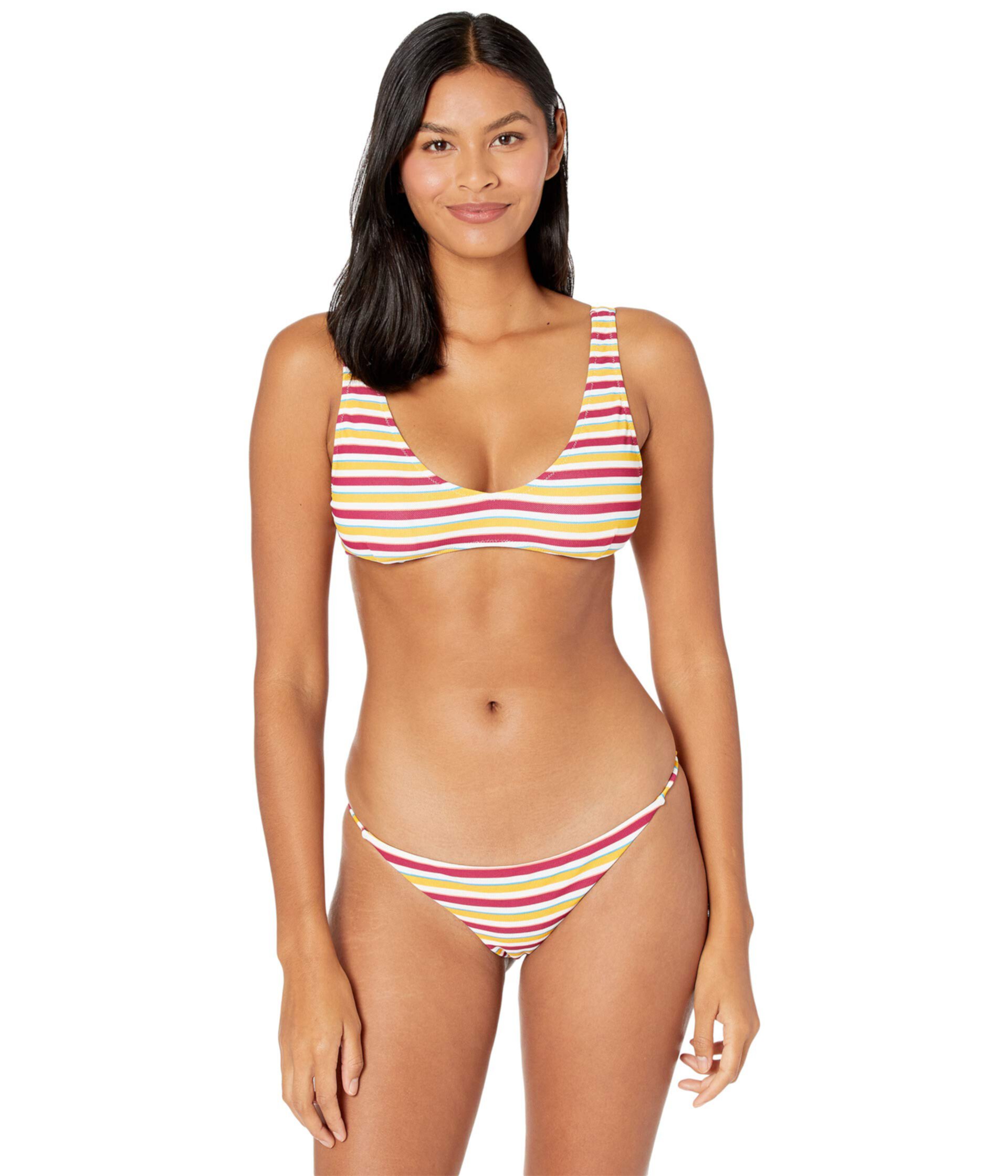 Stripe While Haute V-Neck Top Volcom