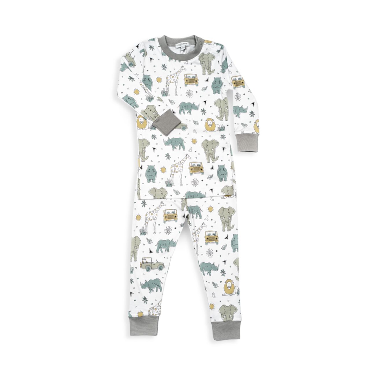 Детские & amp; Пижама Safari из двух предметов для мальчиков Baby Noomie