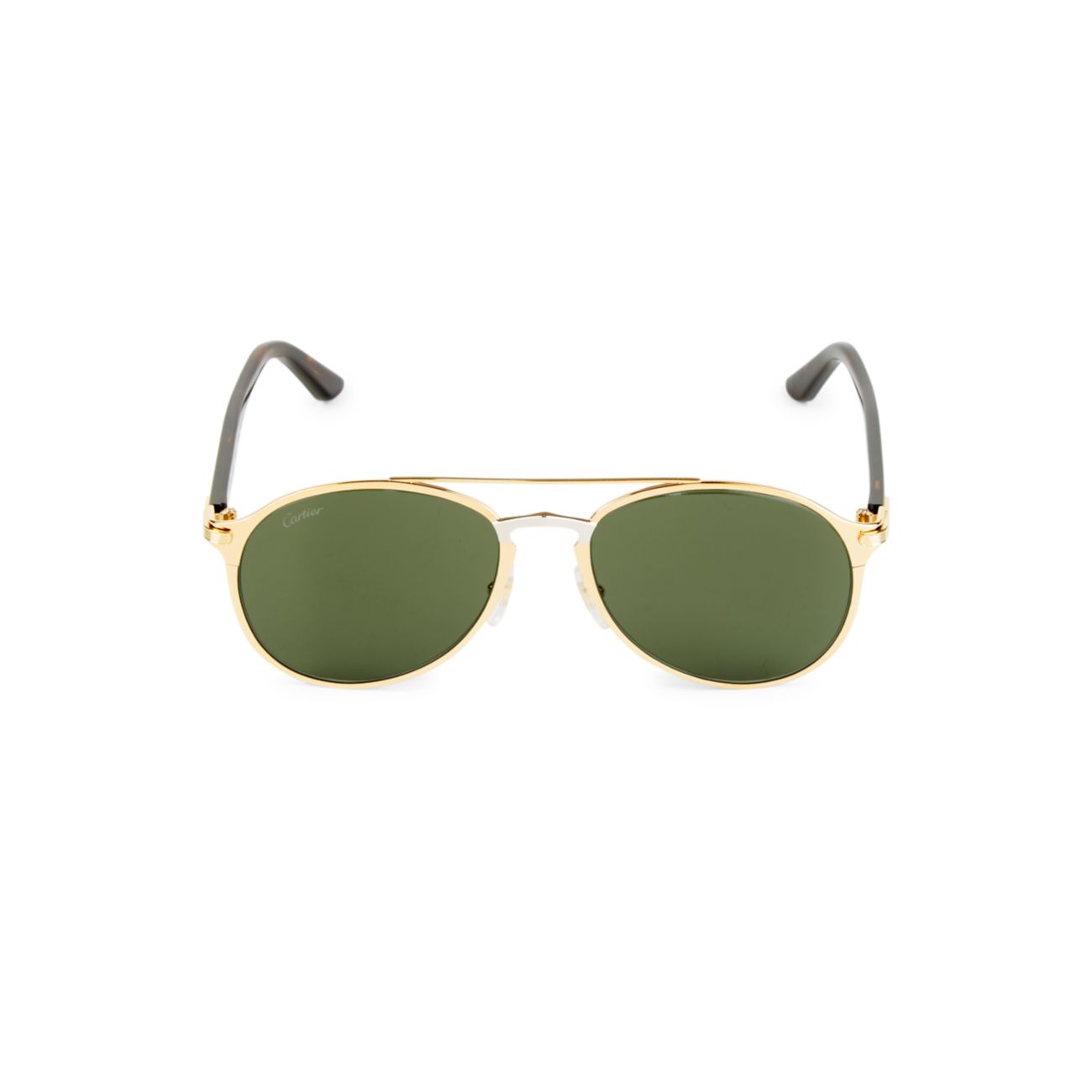 Солнцезащитные очки-авиаторы 56 мм в металлической оправе Cartier