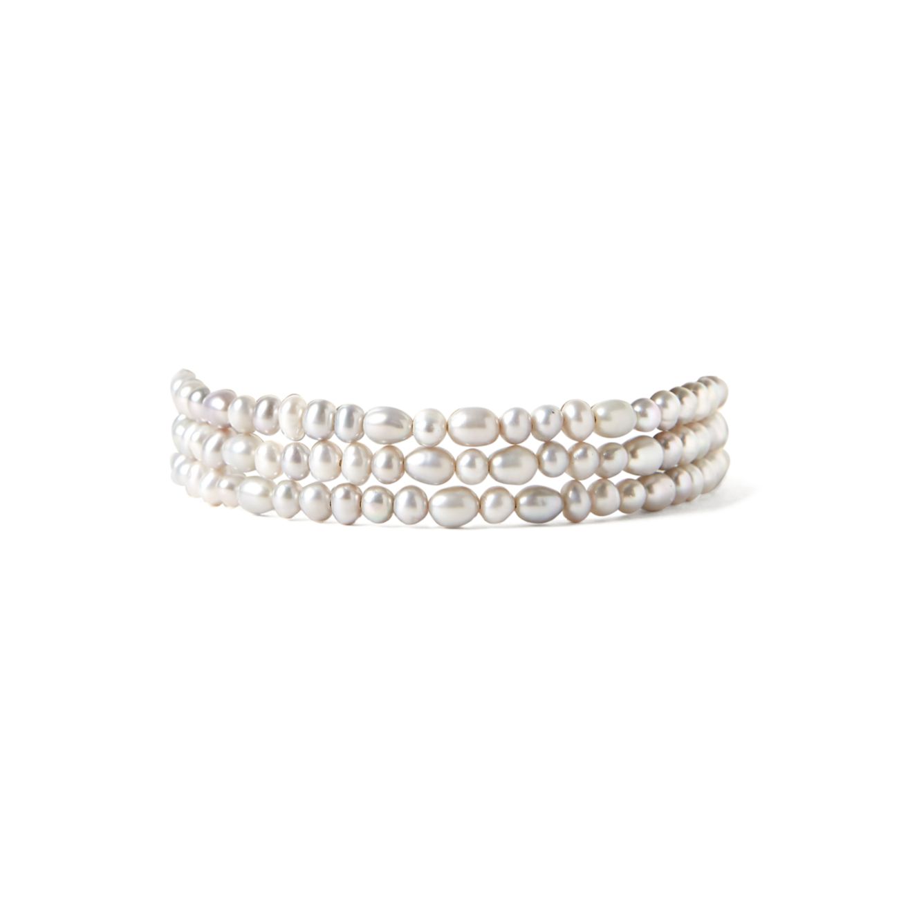 3-5MM Silver Grey Pearl Wrap Bracelet Chan Luu