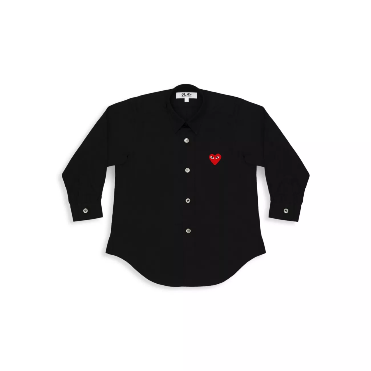 Детская Рубашка Comme des Garçons Play Kids с Логотипом и Пуговицами Comme des Garcons