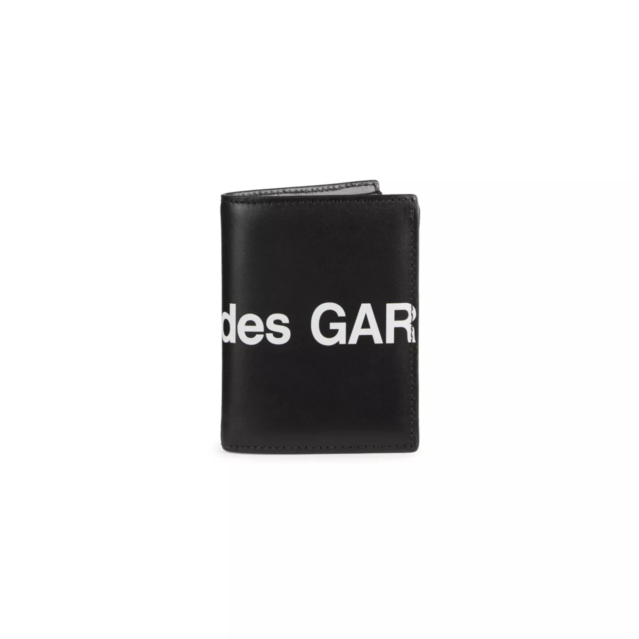 Кожаный кошелек в два сложения с огромным логотипом Comme des Garcons