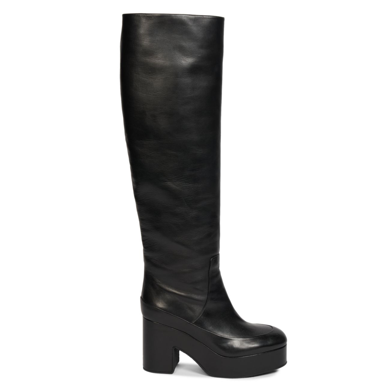 Купить Сапоги выше колена Knee-High Leather Platform Boots DRIES VAN ...