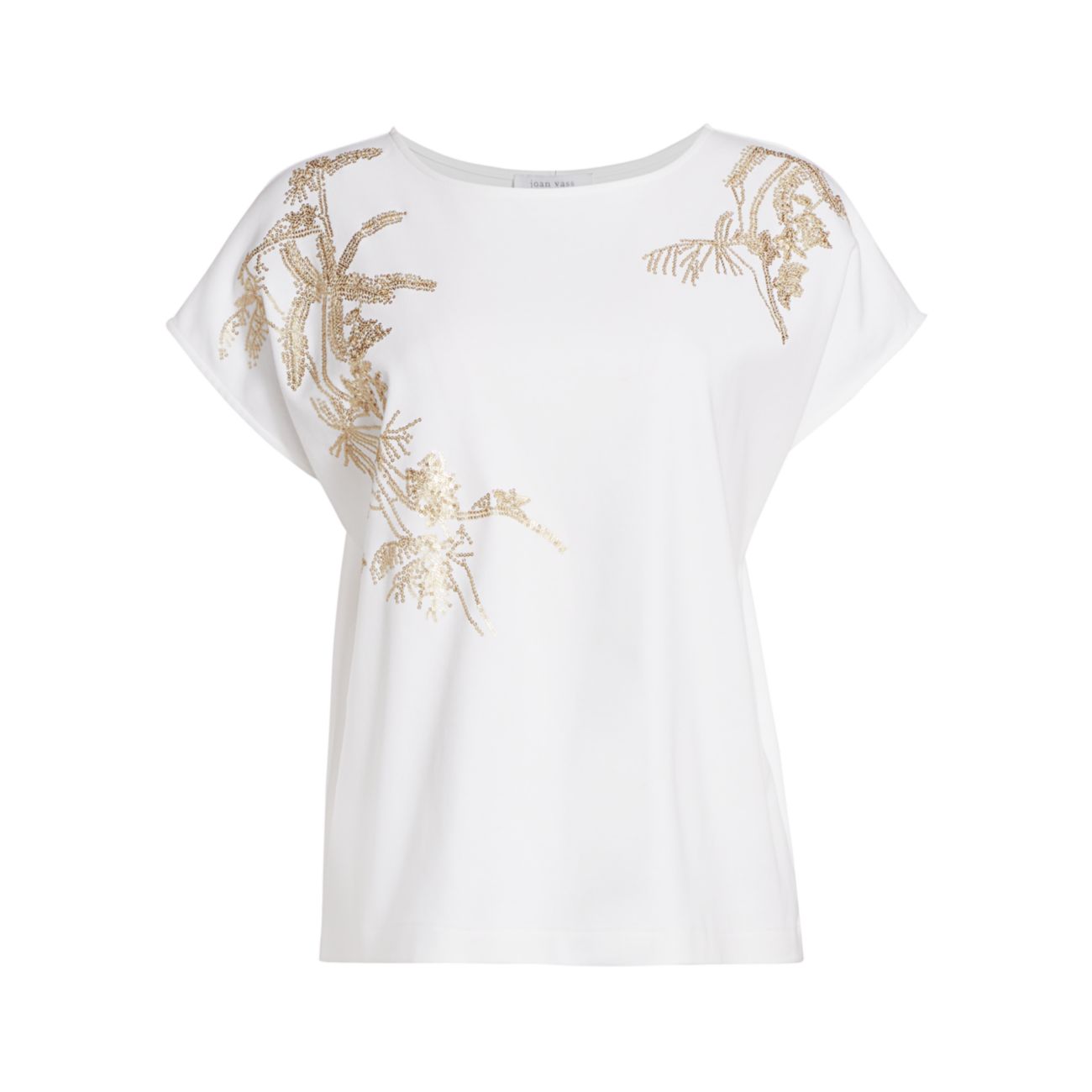 Sequin Embroidered T-Shirt Joan Vass