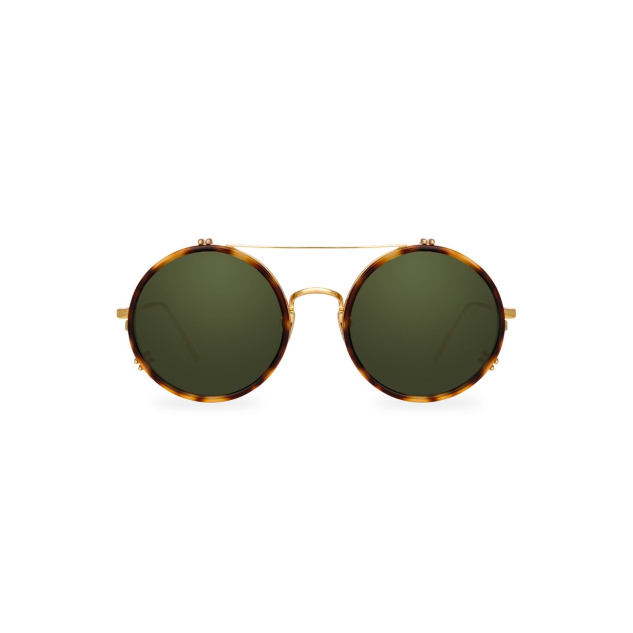 Круглые солнцезащитные очки-авиаторы 741 C5 Linda Farrow