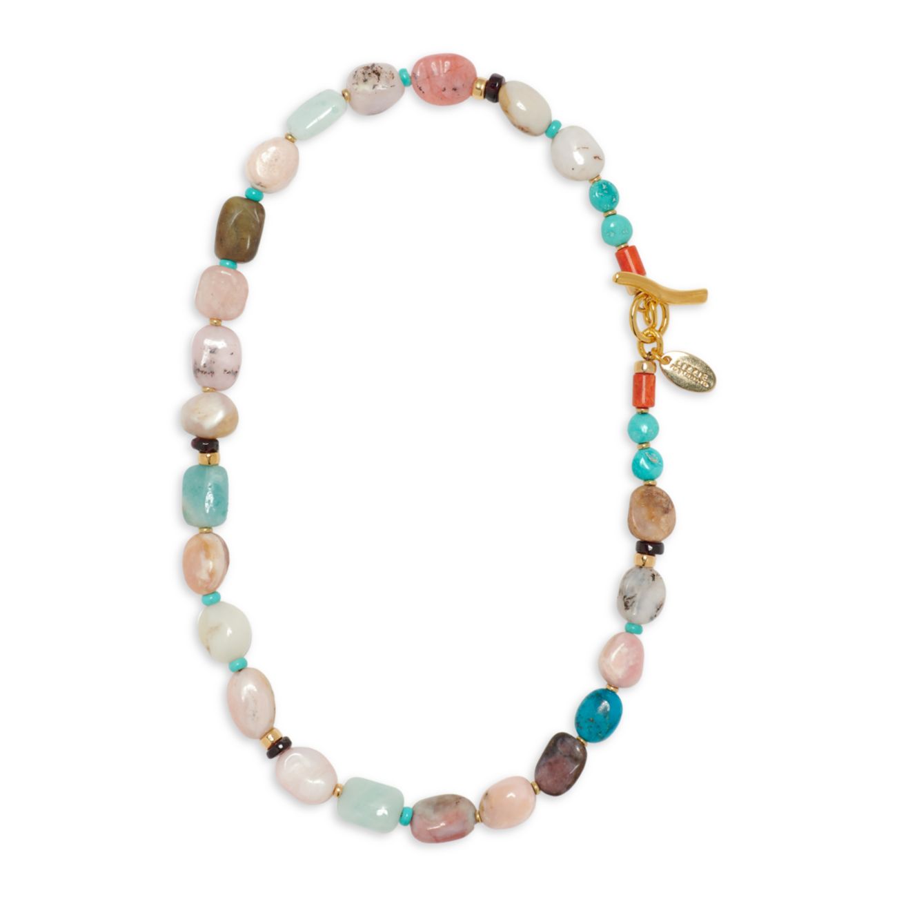 Heroine 18K Goldplated &amp; Multi-Stone Beaded Necklace Lizzie Fortunato