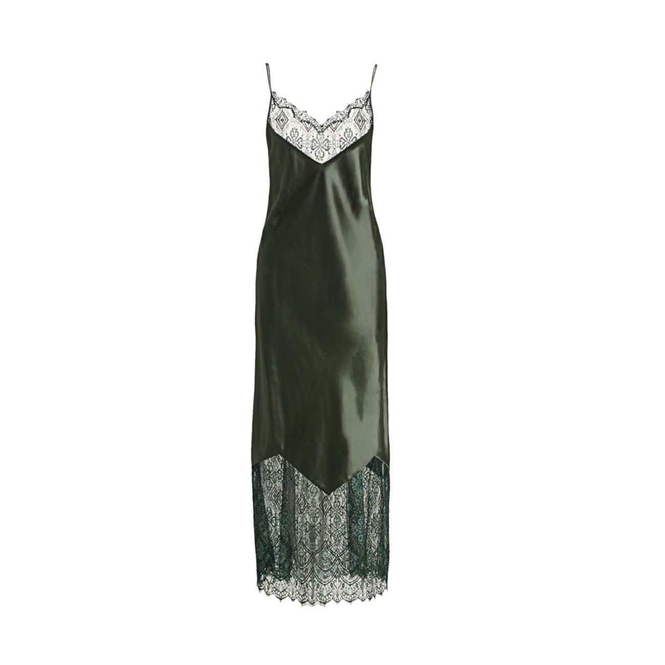 Макси-платье с кружевной отделкой Marina Moscone