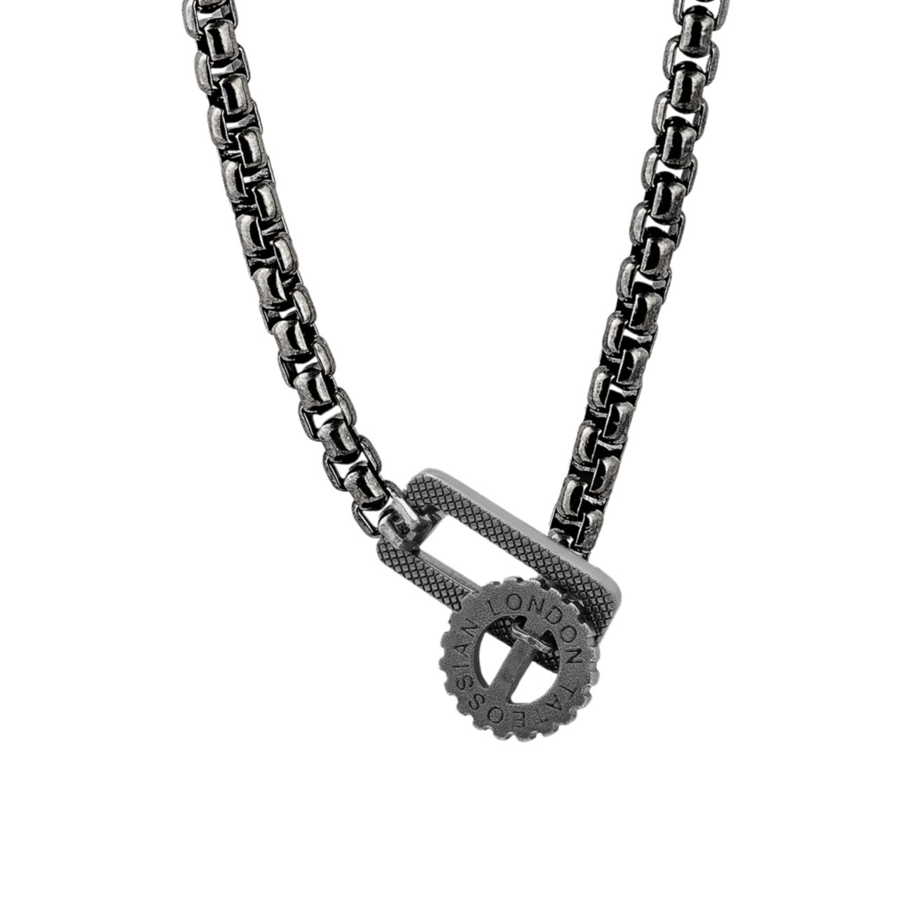 Ожерелье из стерлингового серебра с родиевым покрытием и застежкой-шестерней Tateossian