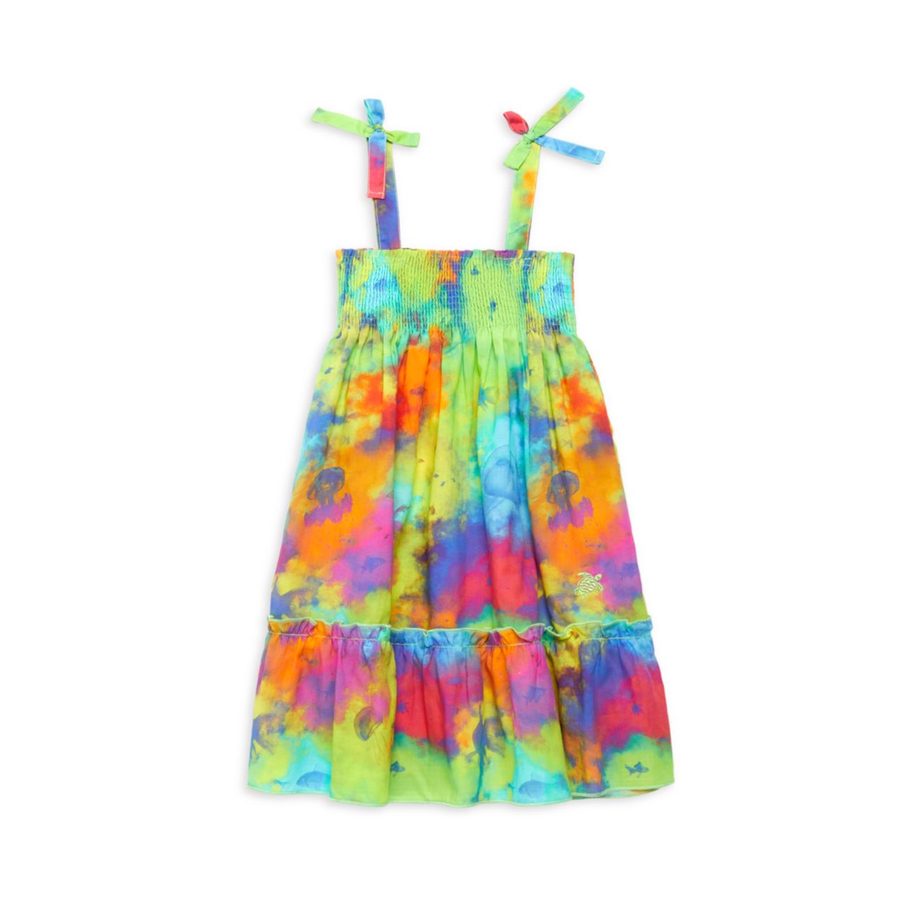 Маленькая девочка & amp; Платье для девочек с принтом и оборками VILEBREQUIN