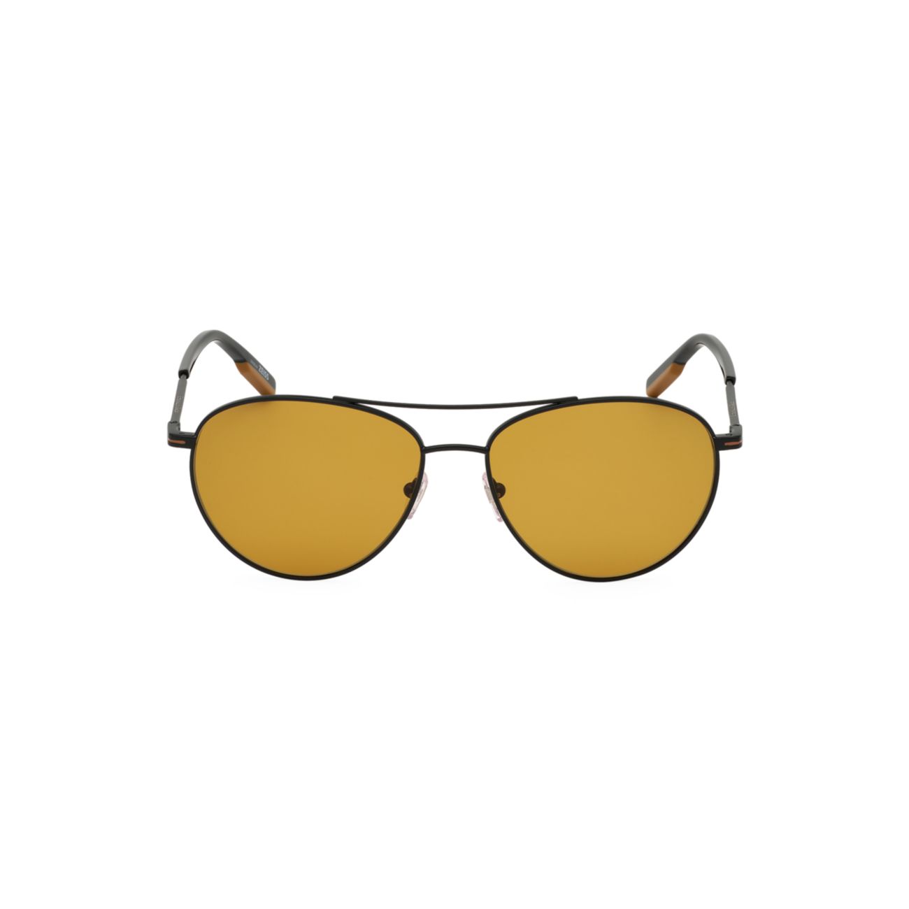 Круглые солнцезащитные очки-авиаторы из поляризованного металла 58 мм Zegna