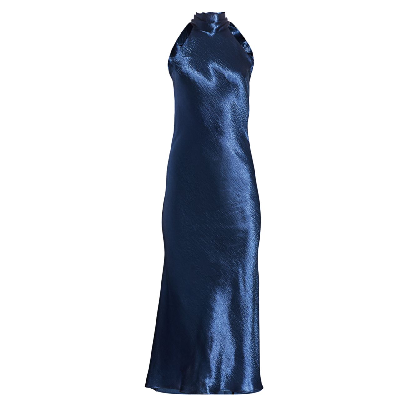 Атласное платье с бретельками Sienna металлизированного цвета Galvan