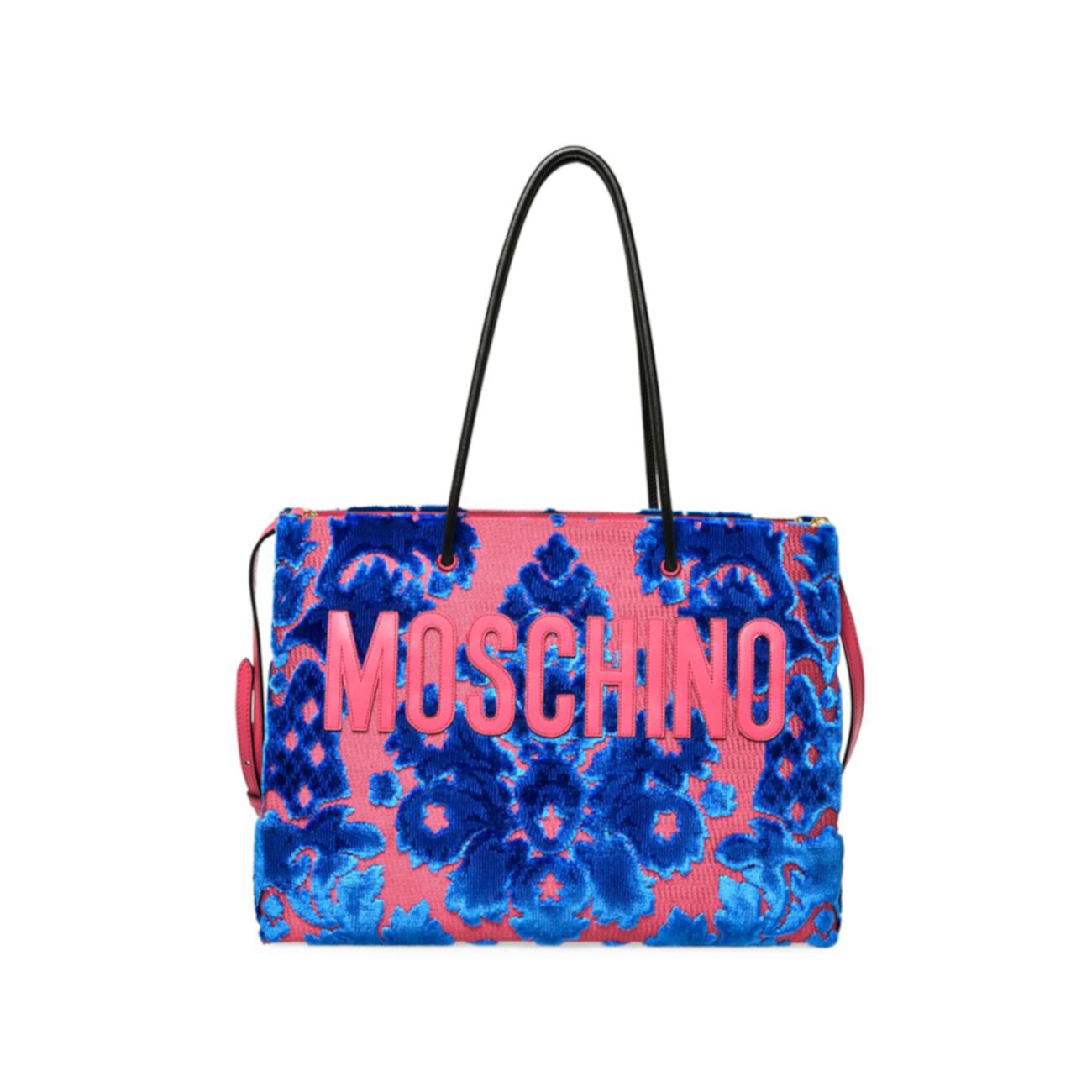Бархатная жаккардовая сумка через плечо с цветочным рисунком Moschino