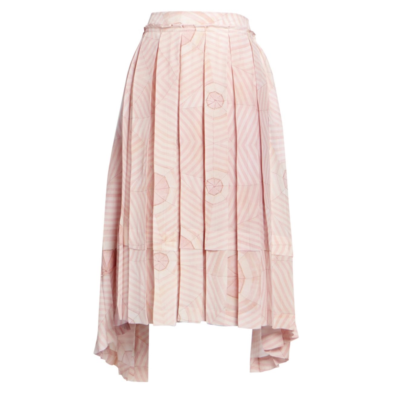Шелковая юбка с плиссированным принтом Deconstructed Simone Rocha