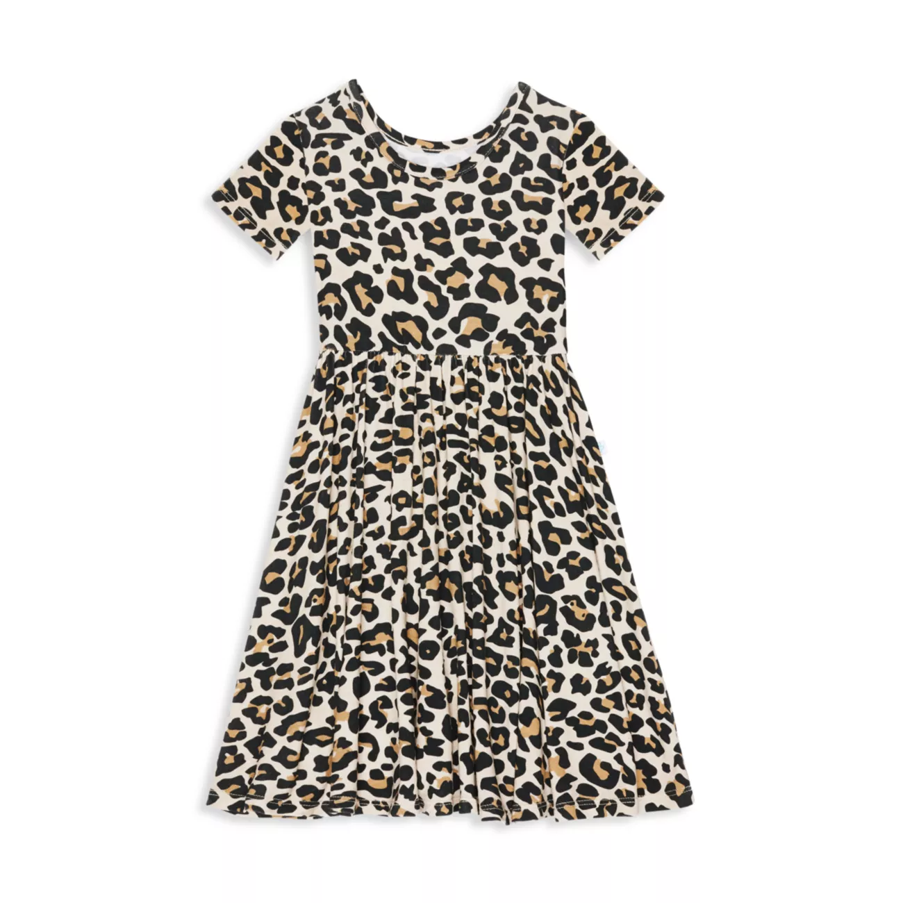 Платье Lana из твила с леопардовым принтом и рюшами для маленькой девочки Posh Peanut