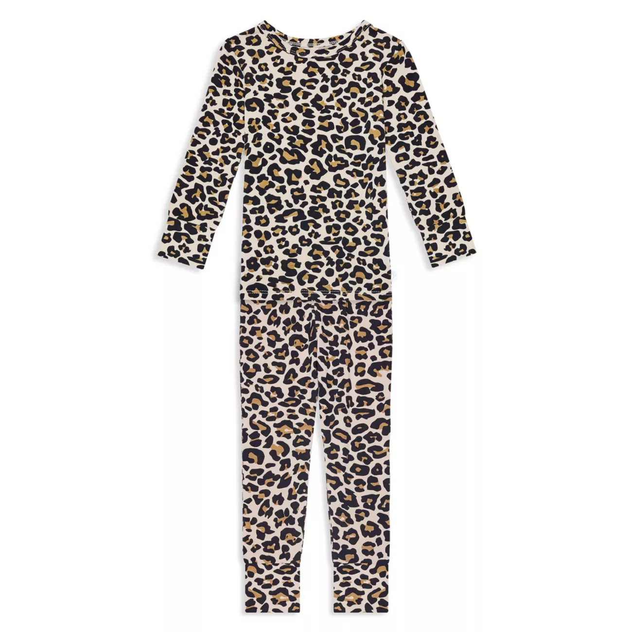 Детские, маленькие девочки и amp; Пижамный комплект Lana для девочек из двух предметов с леопардовым принтом Posh Peanut