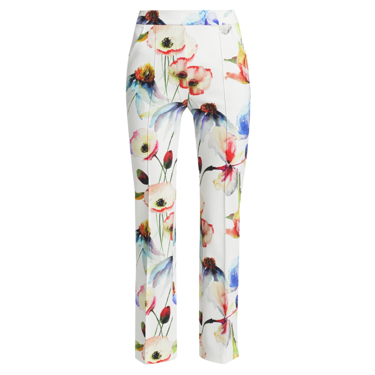 Укороченные брюки из эластичного джерси с цветочным рисунком Nuccia Chiara Boni La Petite Robe