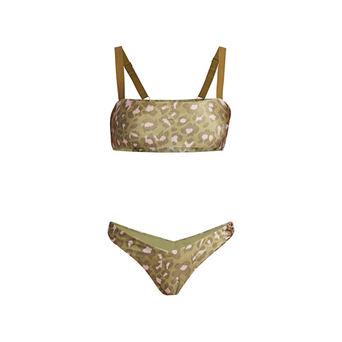 Carnaby Two-Piece Leopard-Print Bandeau Bikini Set ZIMMERMANN
