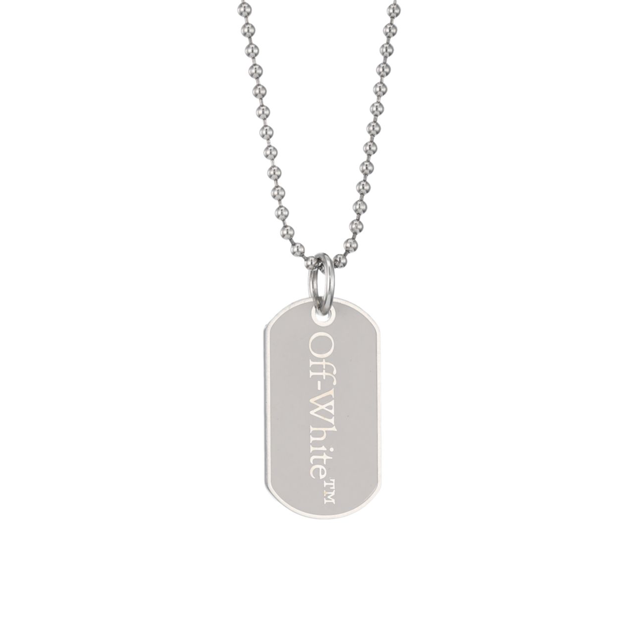 Dog Tag Necklace Off-White
