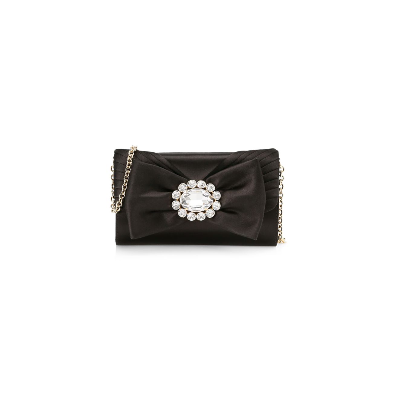 Атласная сумка через плечо с микро-украшенным бантом Dolce & Gabbana