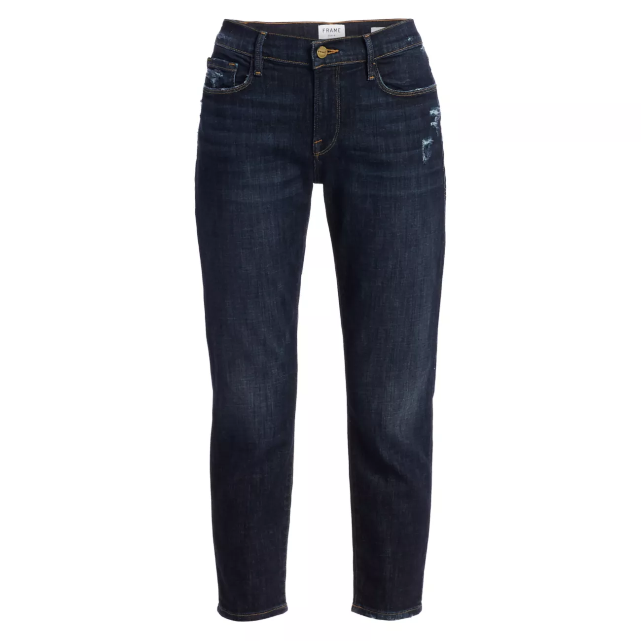 Укороченные джинсы Le Garçon со средней посадкой и закатанными манжетами FRAME