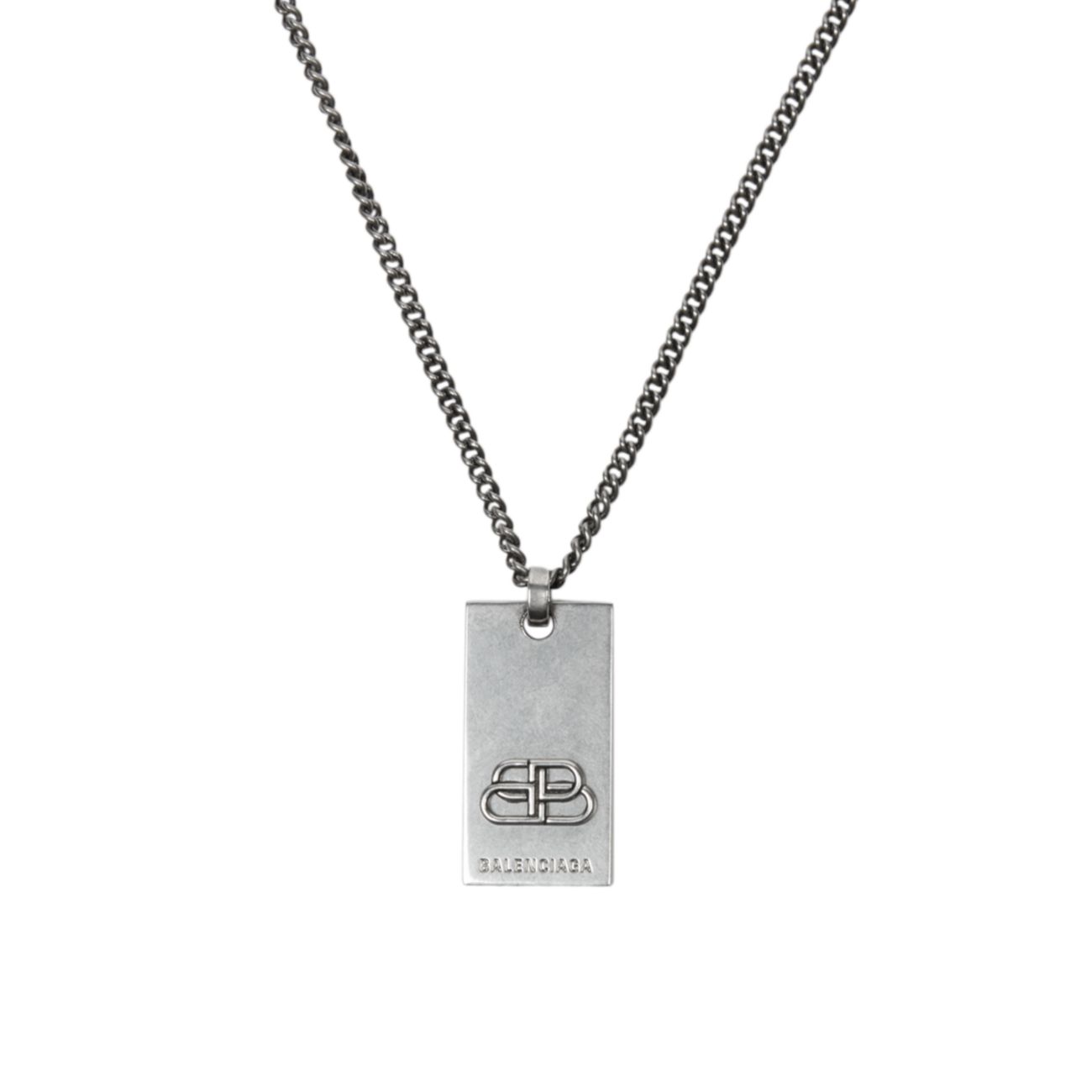 Ожерелье BB из серебра с подвеской Balenciaga