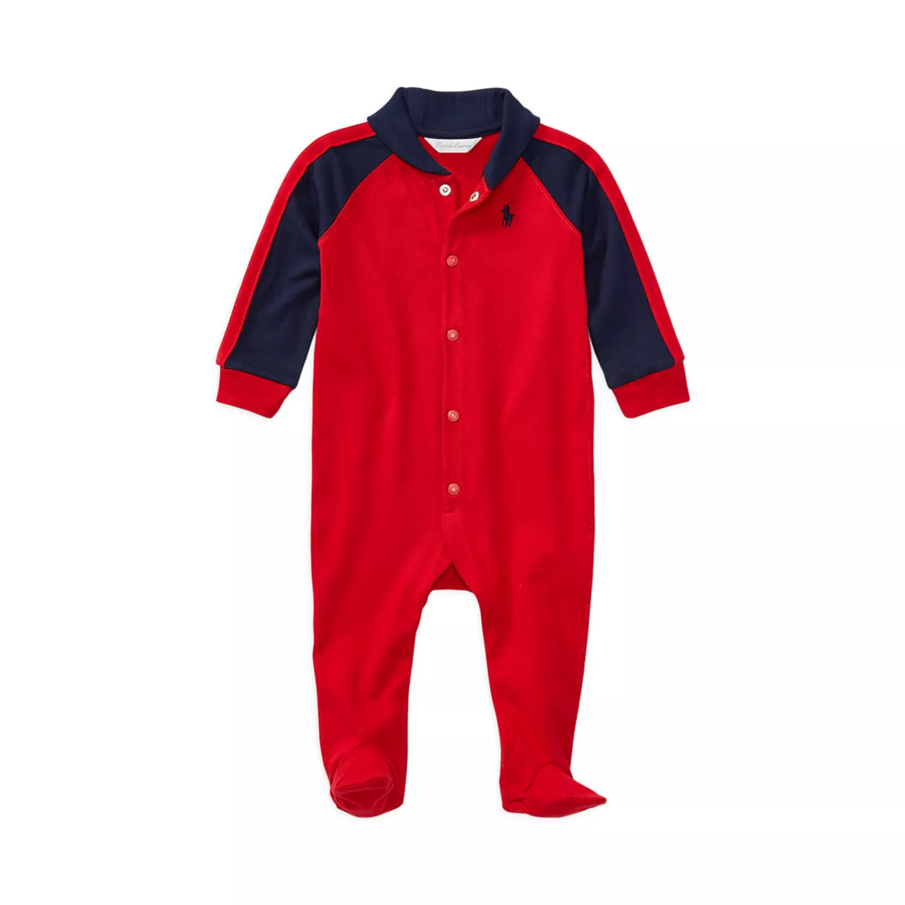 Хлопковая футболка с воротником-шалью для маленьких мальчиков Polo Ralph Lauren