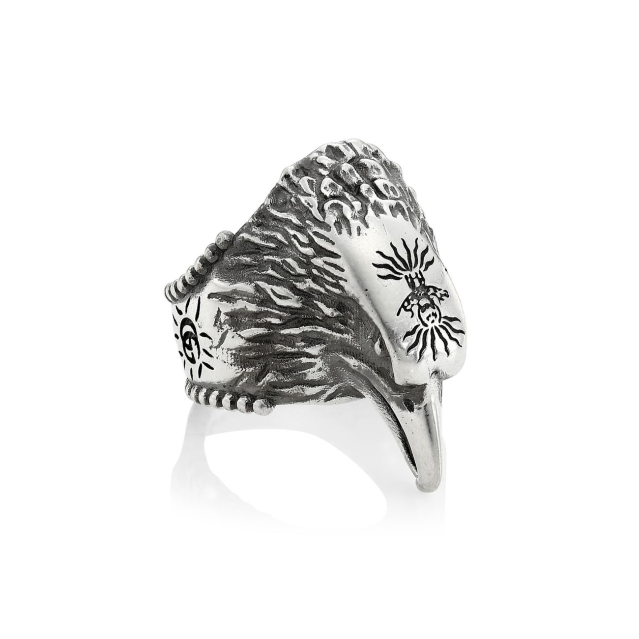 Anger Forest Sterling Silver Eagle Ring GUCCI