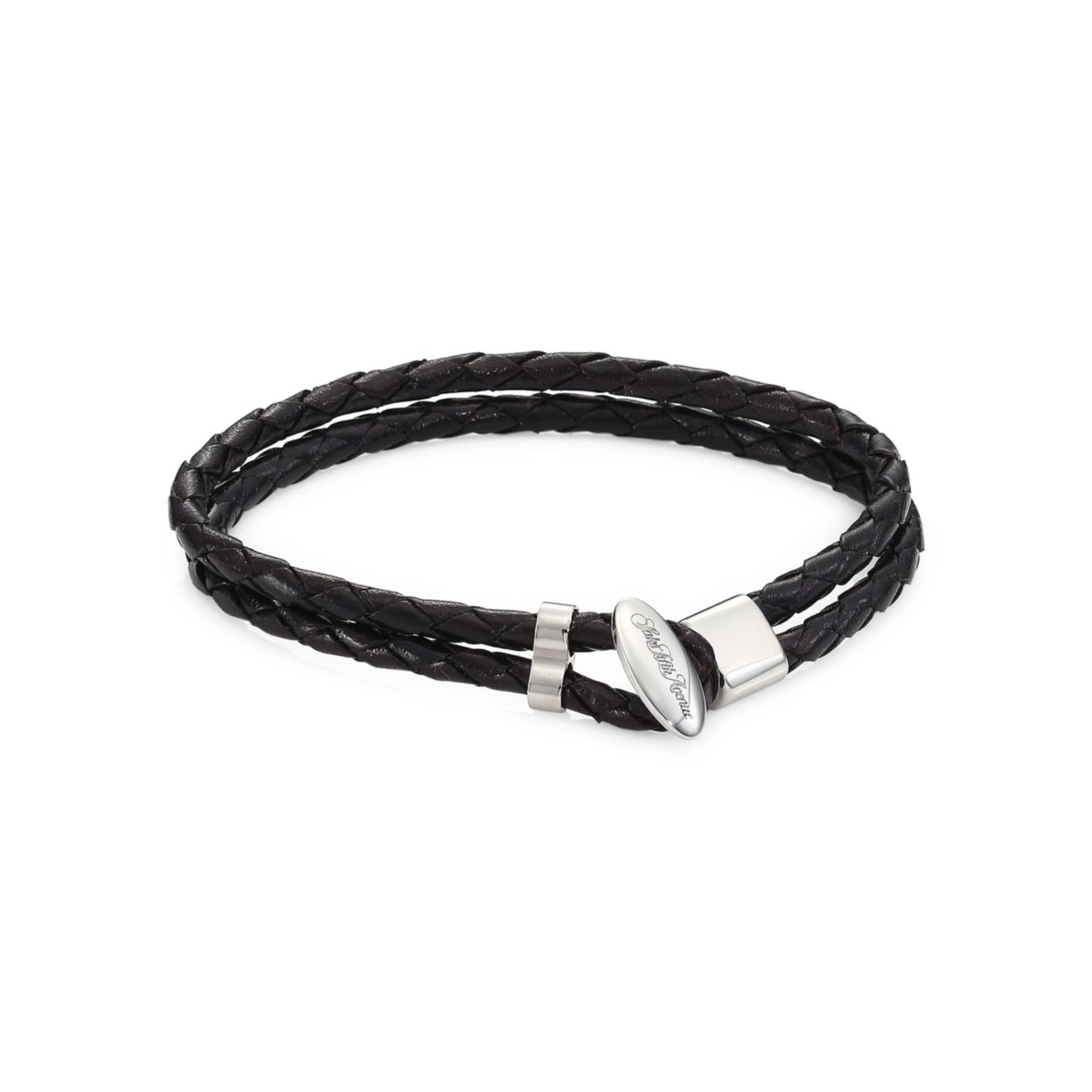 COLLECTION Toggle Braided Leather Bracelet Saks Fifth Avenue