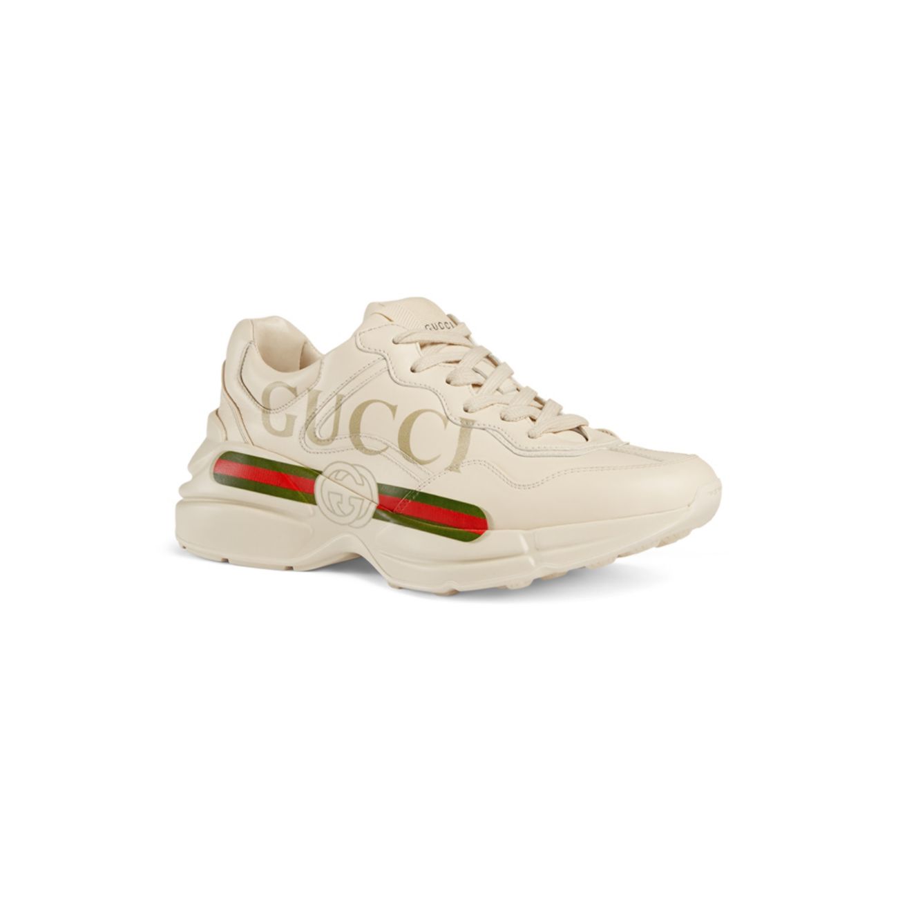 Кожаные кроссовки Rhyton Gucci с логотипом GUCCI