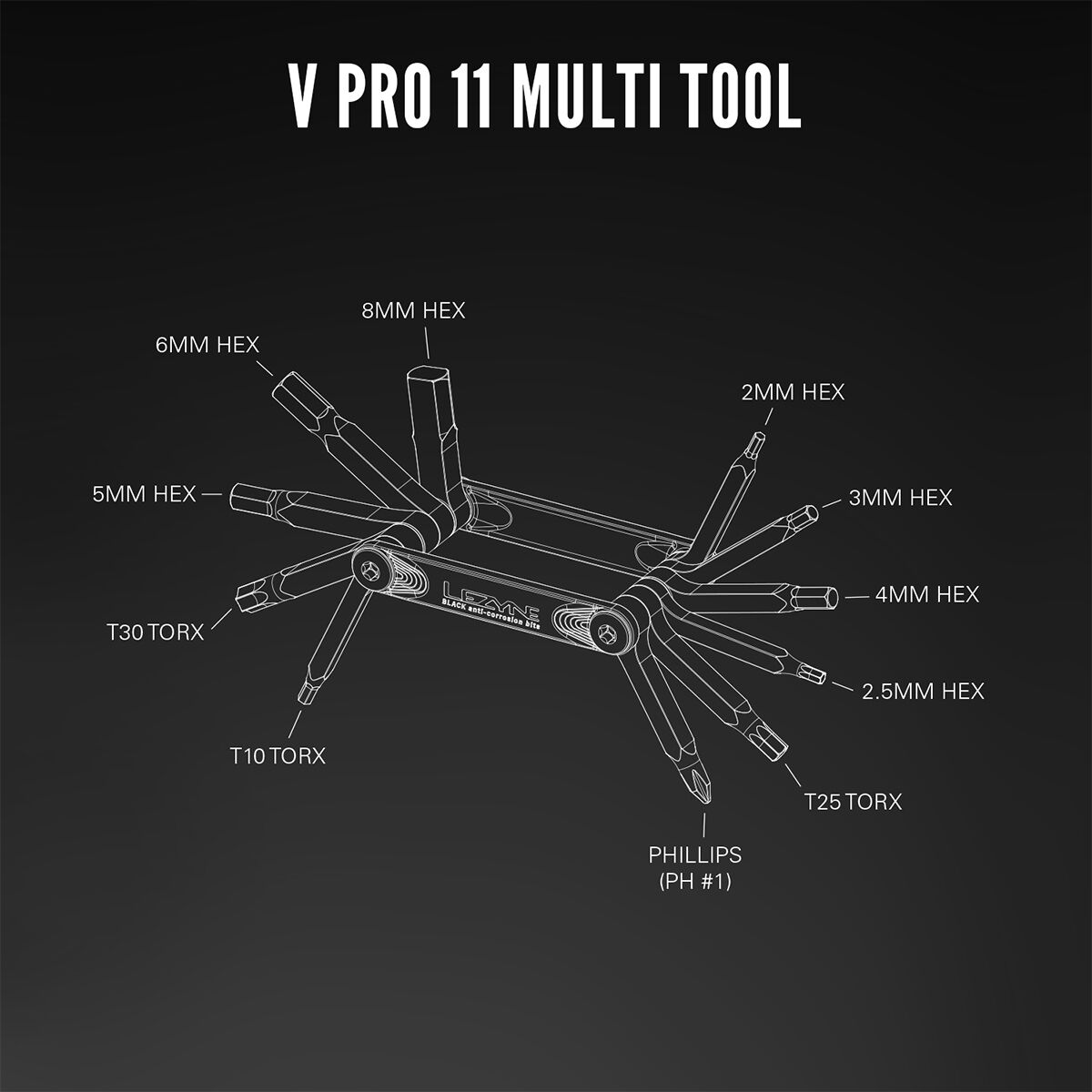 Набор инструментов для велосипеда Lezyne V Pro 11 Multi Tool Lezyne