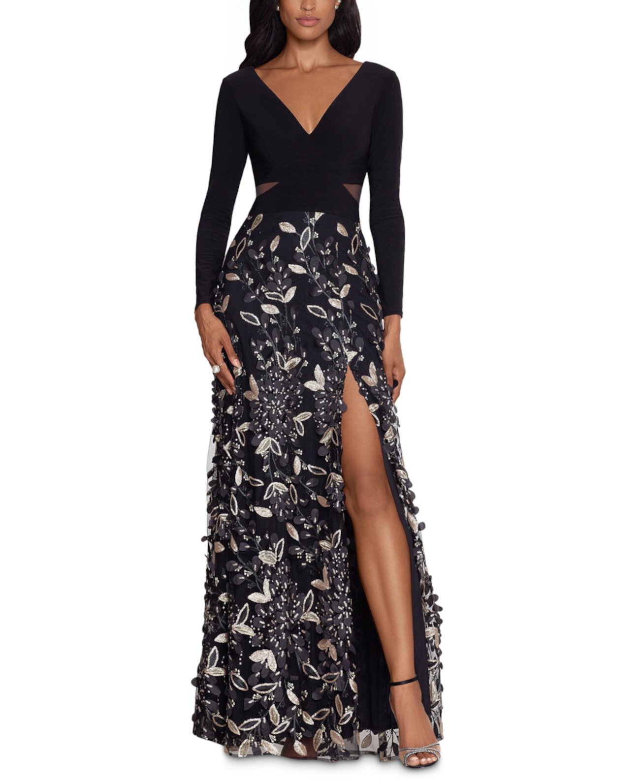 Floral-Skirt Gown XSCAPE