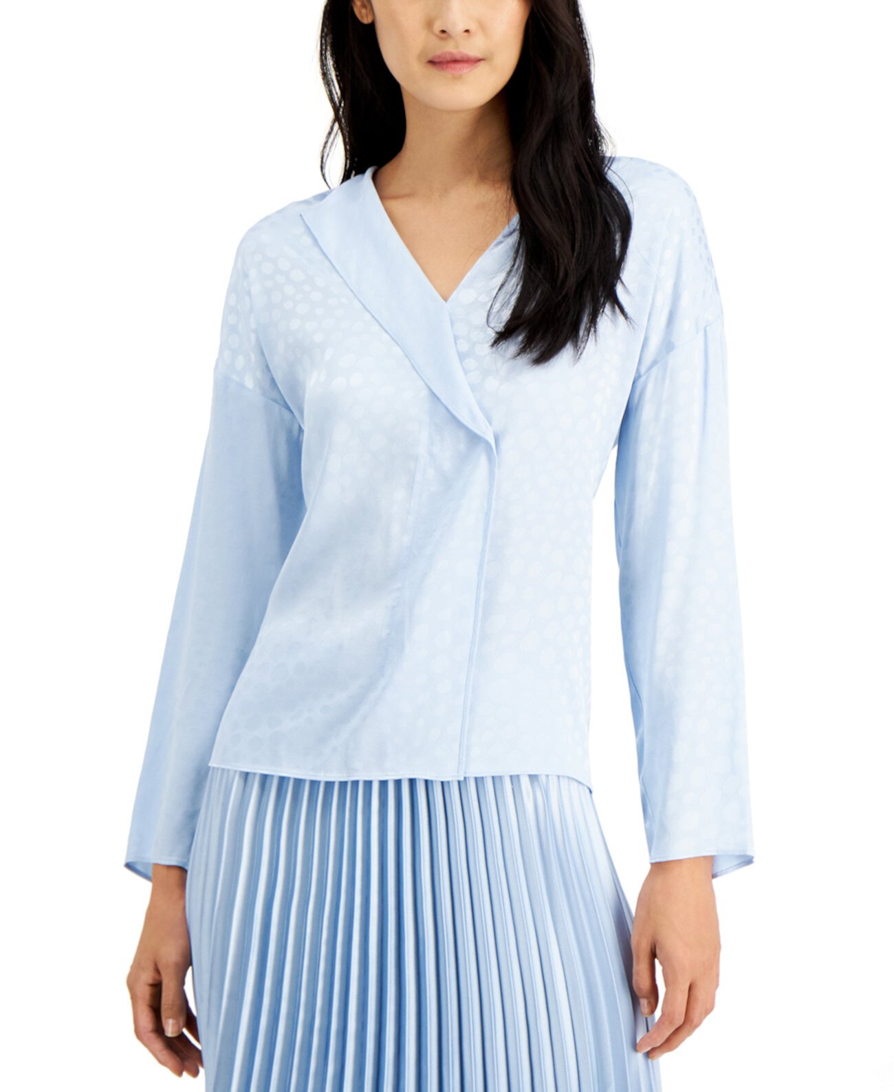 Блуза Surplice с точечным принтом, создана для Macy's Alfani