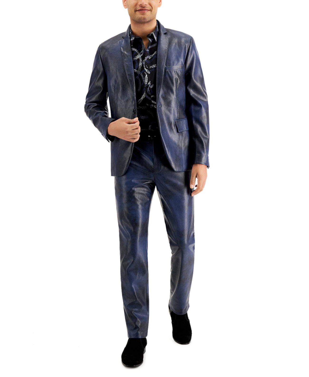Мужской приталенный пиджак из искусственной кожи INC, созданный для Macy's INC International Concepts