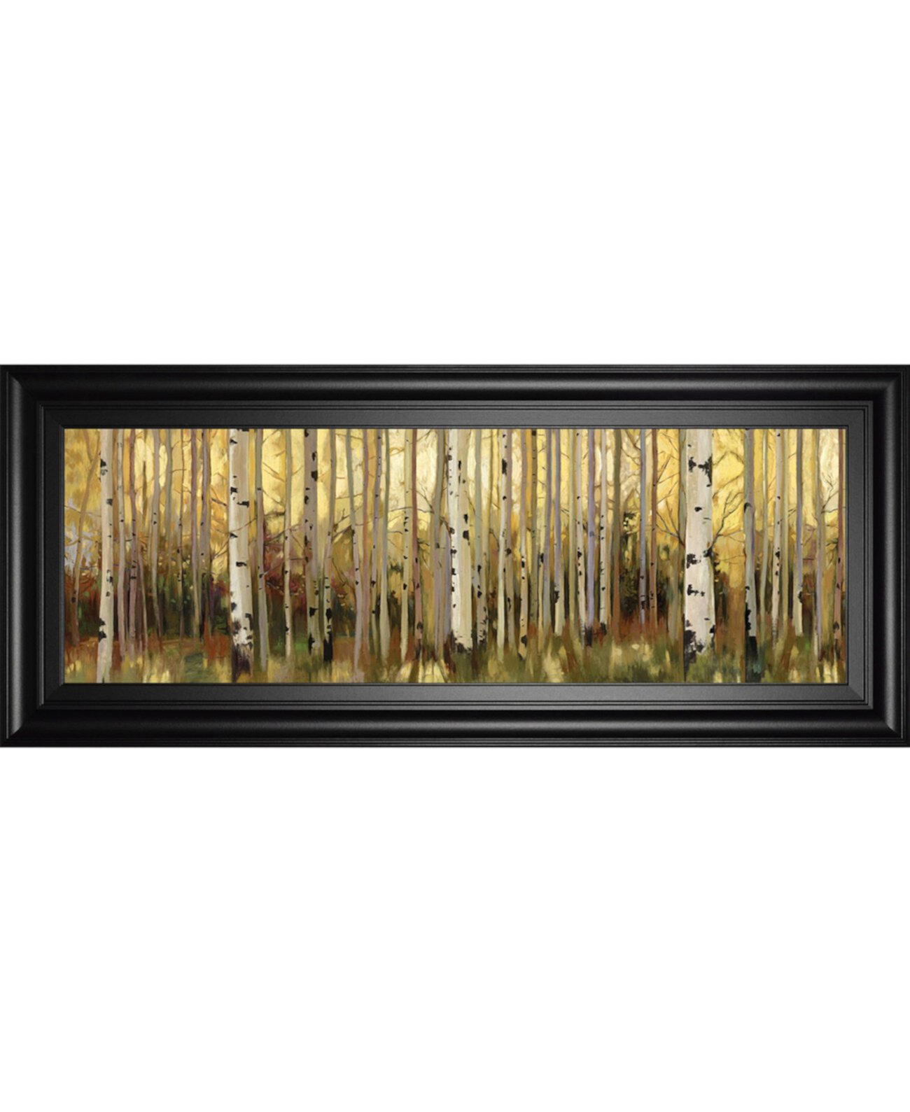 Лесной свет от Элисон Пирс, настенная живопись в рамке с принтом, 18 x 42 дюйма Classy Art
