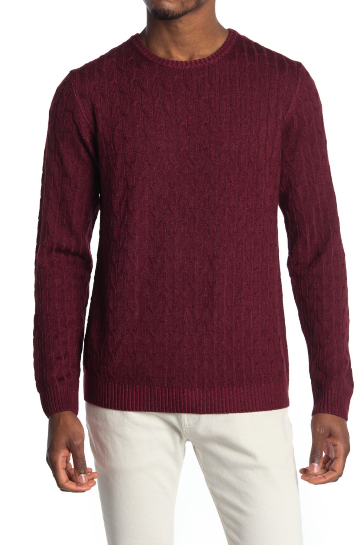 Вязаный свитер с круглым вырезом из мериносовой шерсти Raffi