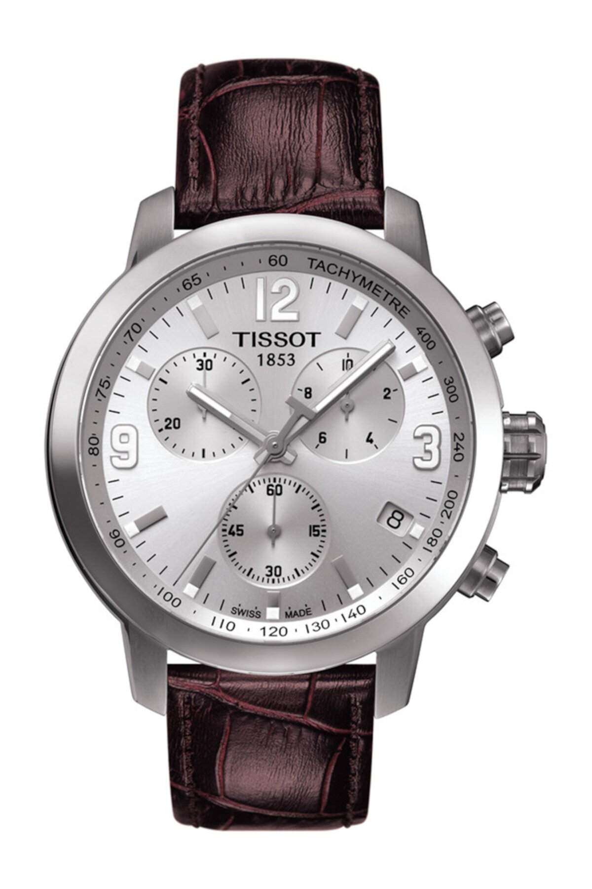 Men's PRC 200 Chronograph Leather Strap Watch, 41mm Tissot
