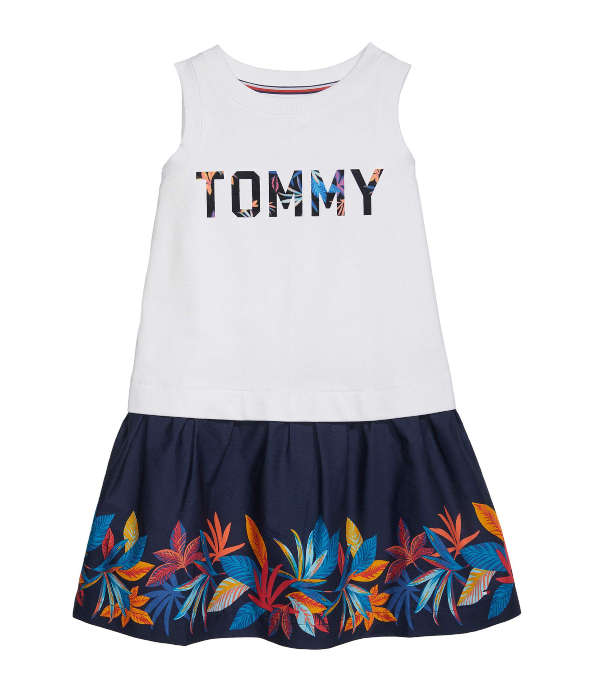 Платье без рукавов Lorna с широким вырезом (для малышей / маленьких детей / старших детей) Tommy Hilfiger Adaptive