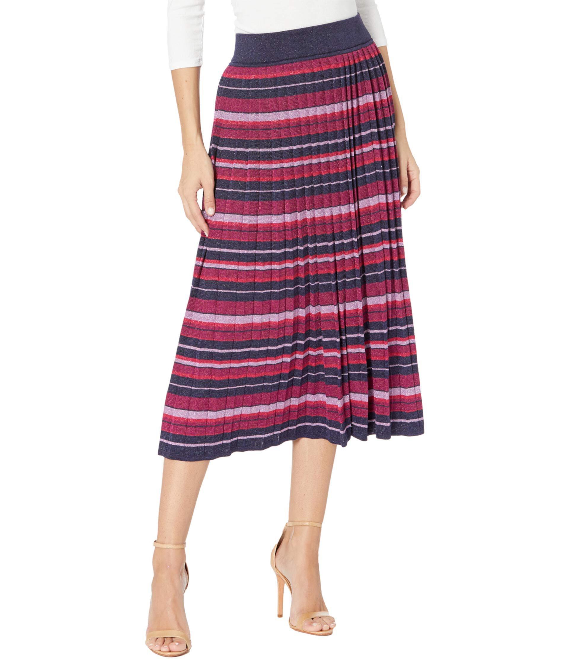 Striped Pleated Skirt Kate Spade New York