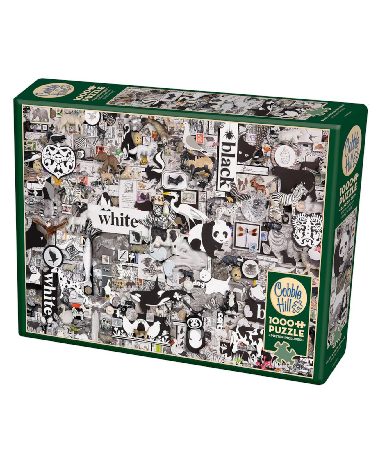 Пазл из 1000 элементов: черно-белые животные Cobble Hill
